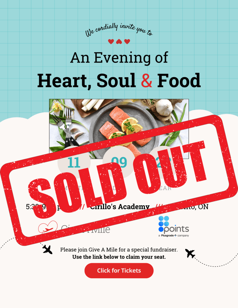 SOLD OUT - An Evening of Heart, Soul and Food in Support of Give A Mile.
